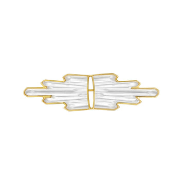 Lalique Clear Brooch Terramineral Gold